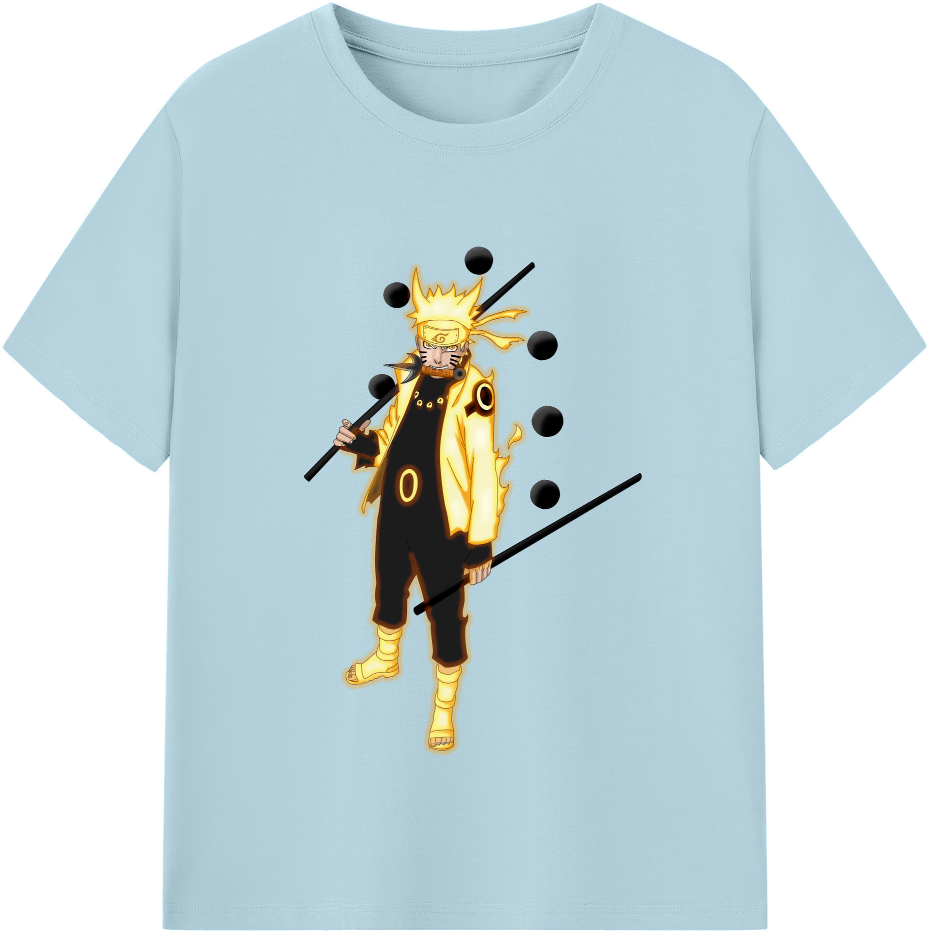 （画像用） NARUTO -ナルト- うずまき ナルト Uzumaki Naruto 綿100％半袖Tシャツ（フロントプリント）